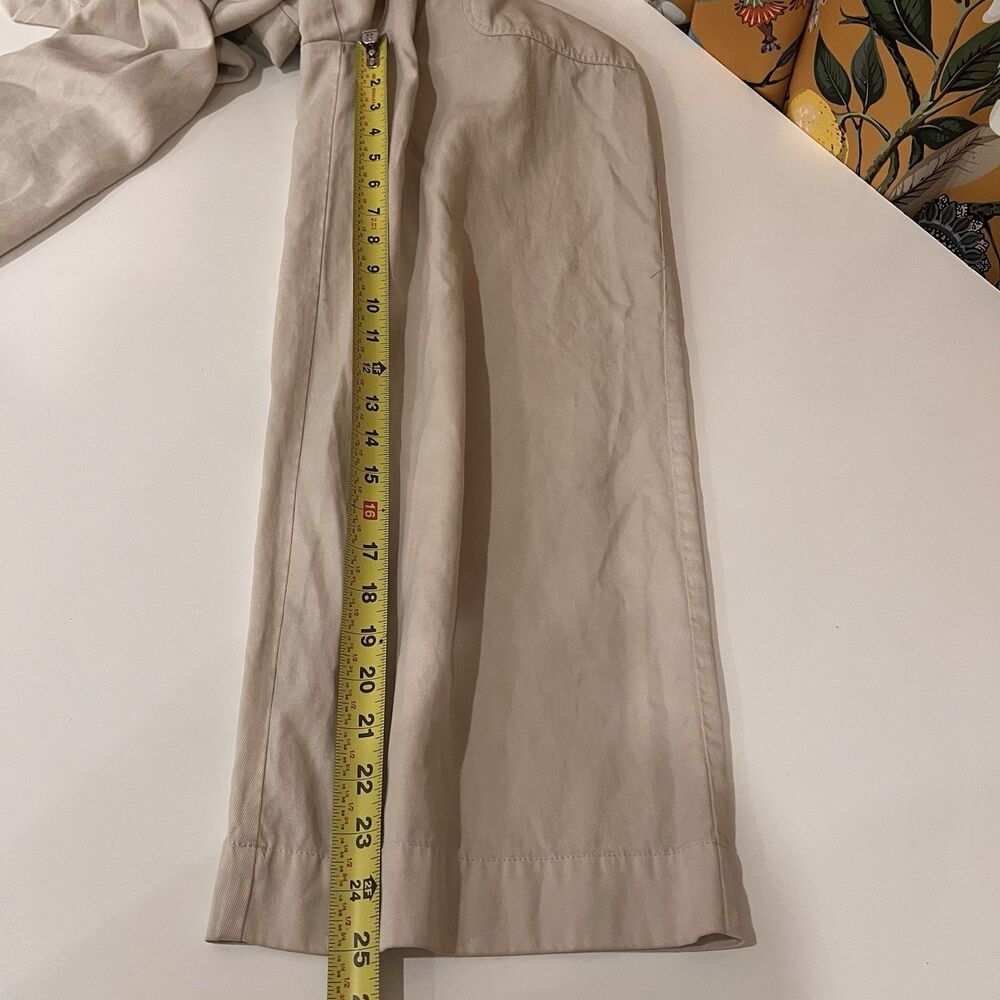 Marine Layer Jumpsuit Womens Small Beige Short Sleeve Button Front Utility - Picture 10 of 11
